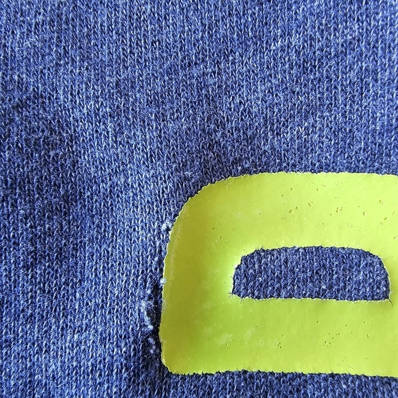 Hollister Blue Hoodie with Neon Lime Green Logo Womens Medium - Picture 8 of 9